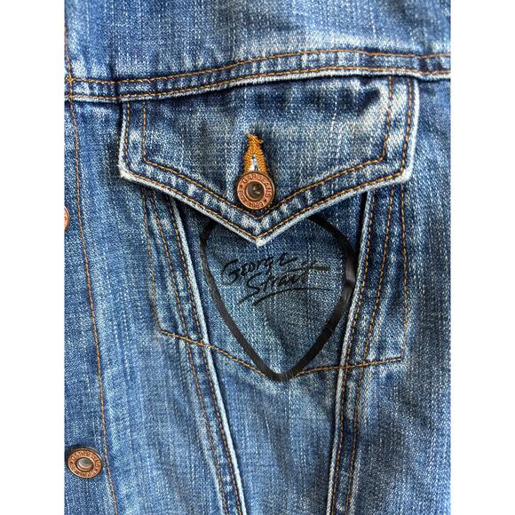GAP Denim Jacket George Srtraight Womens Size Large Western Country Music - Picture 2 of 4